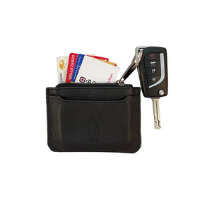 ALEXIA - Black Mini Wallet | Card Holder Wallet | Leather Wallet | Genuine Leather |Artisanal.