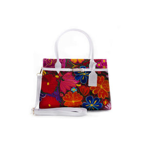 BLANCA PURSE, Handbag with elegant floral embroidery.