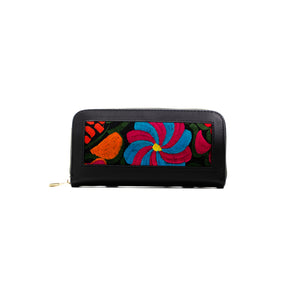 PRICILLA WALLET, Handmade floral embroidered wallet.