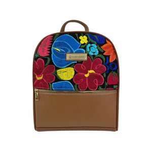 brown leather backpack with embroidered butterflies Restyle Gothic - Cinnamora Moth Embroidered butterfly patch Hand-Painted Monarch Butterfly Pink Cone