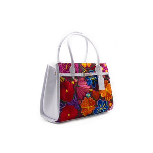 BLANCA PURSE, Handbag with elegant floral embroidery.