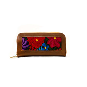 ELENA WALLET, Handmade floral embroidered wallet.